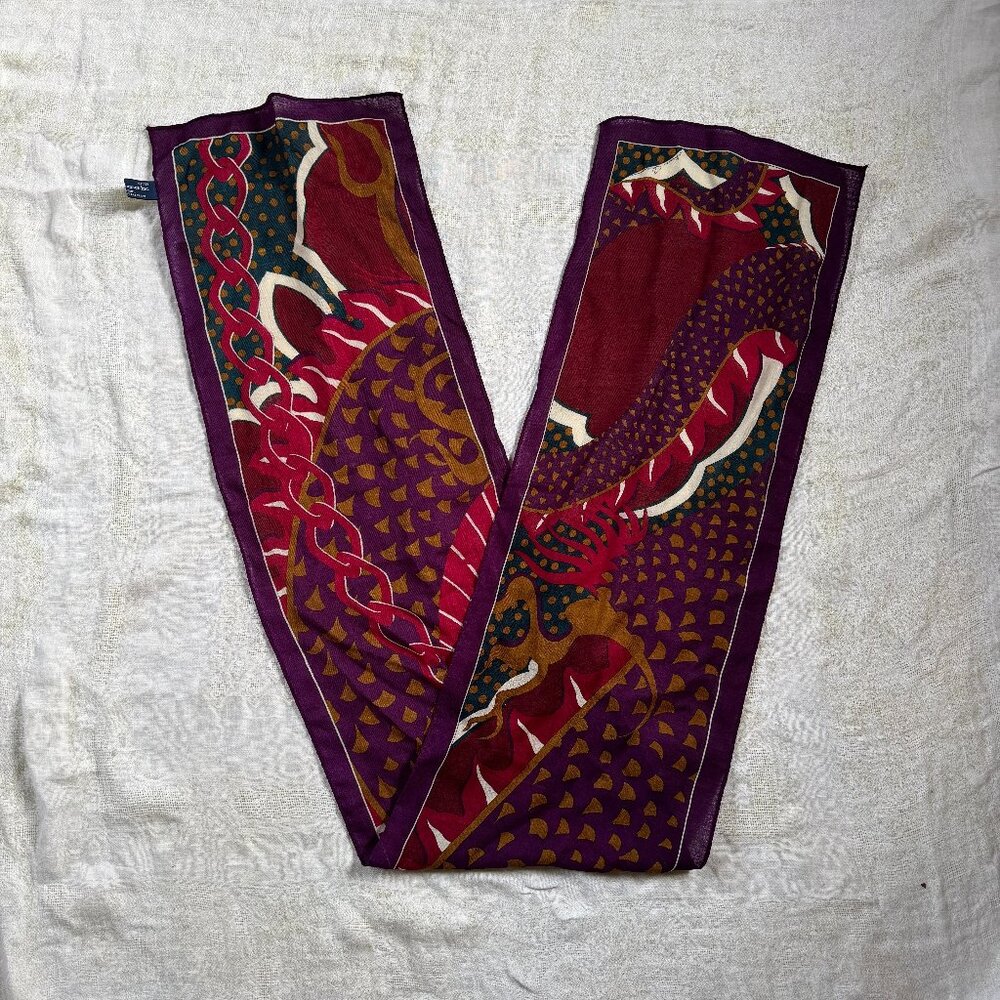 Vintage 1988 Ginnie Johansen 100% Wool Scarf